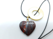 Necklace with Tiger Iron Heart Pendant