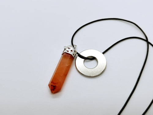 Necklace with Carnelian Crystal Pendant