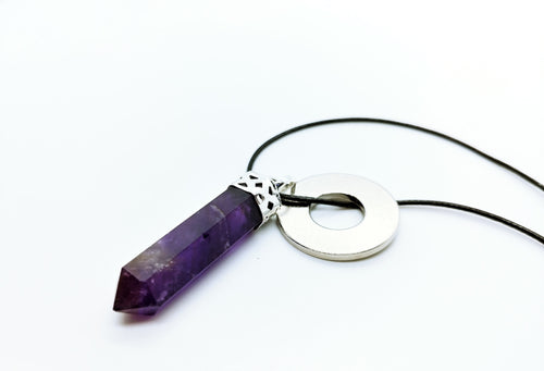 Necklace with Amethyst Crystal Pendant