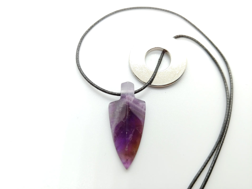 Necklace with Amethyst Arrow Pendant