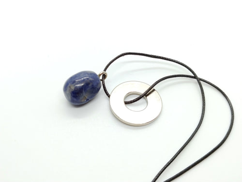 Necklace with Sodalite Drop Pendant