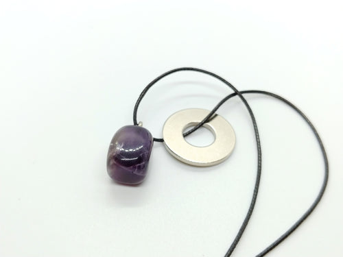 Necklace with Amethyst Drop Pendant
