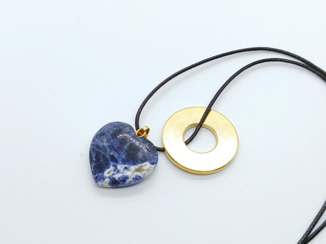 Necklace with Sodalite Heart Pendant