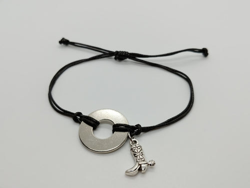 Classic Bracelet with Cowboy Boot Charm