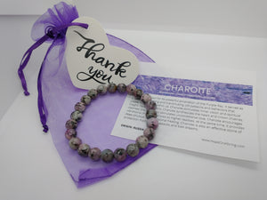 Charoite healing bracelet by Dina Marie Blas - Hope On A String