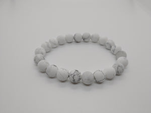White Howlite Gemstone Healing Bracelet