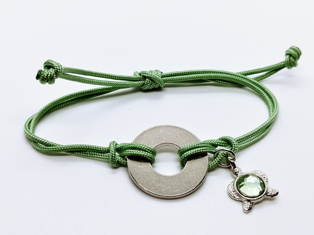 Classic Adjustable Bracelet with Turtle Charm