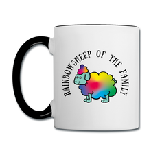 Rainbow Sheep Contrast Coffee Mug - white/black