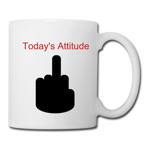 Today's Attitude (red) Coffee/Tea Mug - white